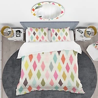 Designart 'Diamond Retro III' Mid-Century Duvet Cover Set