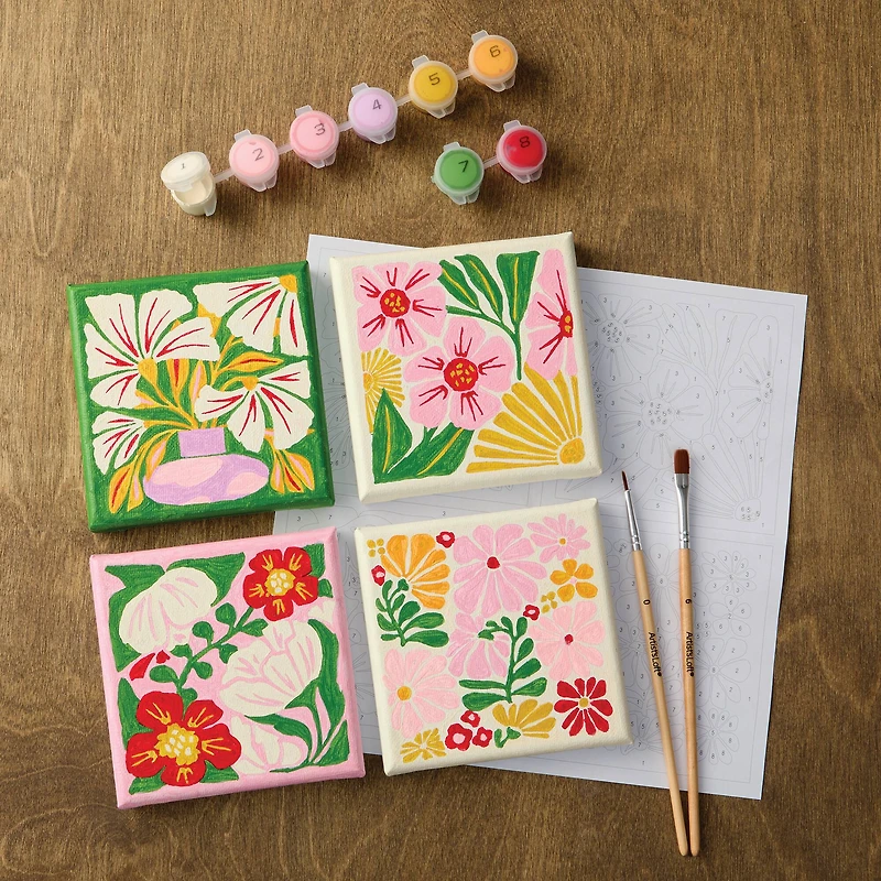 Vector Flowers Paint-by-Number Gallery Mini Kit by Artist's Loft®