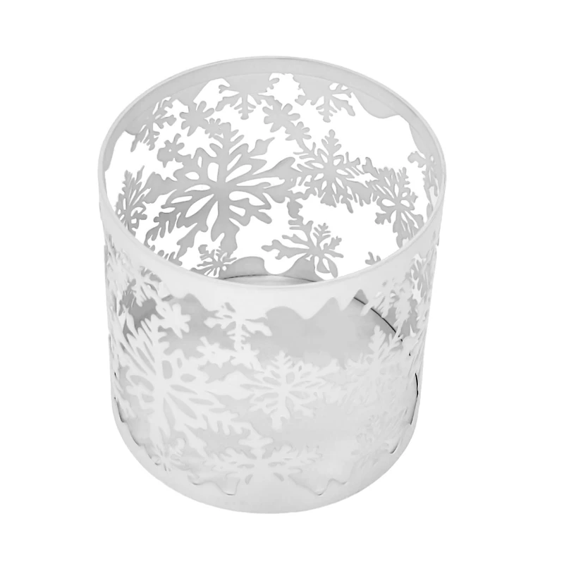 4.25" White Metal Snowflake Candle Holder by Ashland®