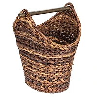 Hello Honey® 16" Bankuan Braided Oval Toilet Paper Basket with Wood Bar