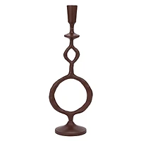Hello Honey® 15" Brown Decorative Cast Metal Taper Candle Holder
