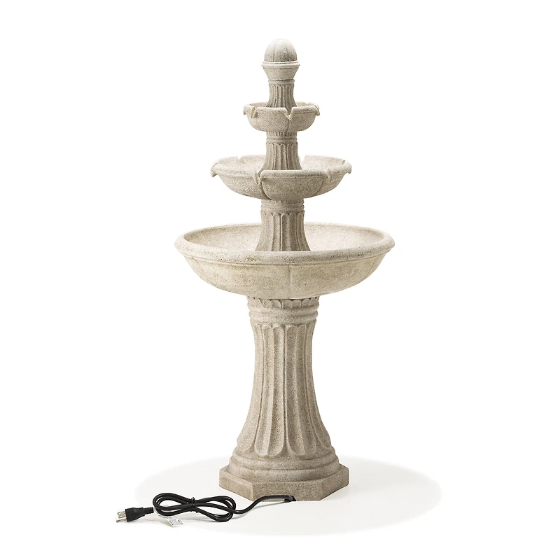 Glitzhome® 45" 3-Tier Ceramic Outdoor Fountain