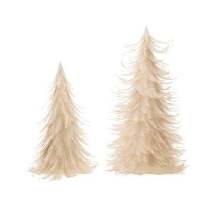 Hello Honey® Cream Decorative Feather Tree Set
