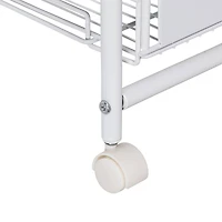 Honey Can Do White 4-Tier Slim Rolling Cart