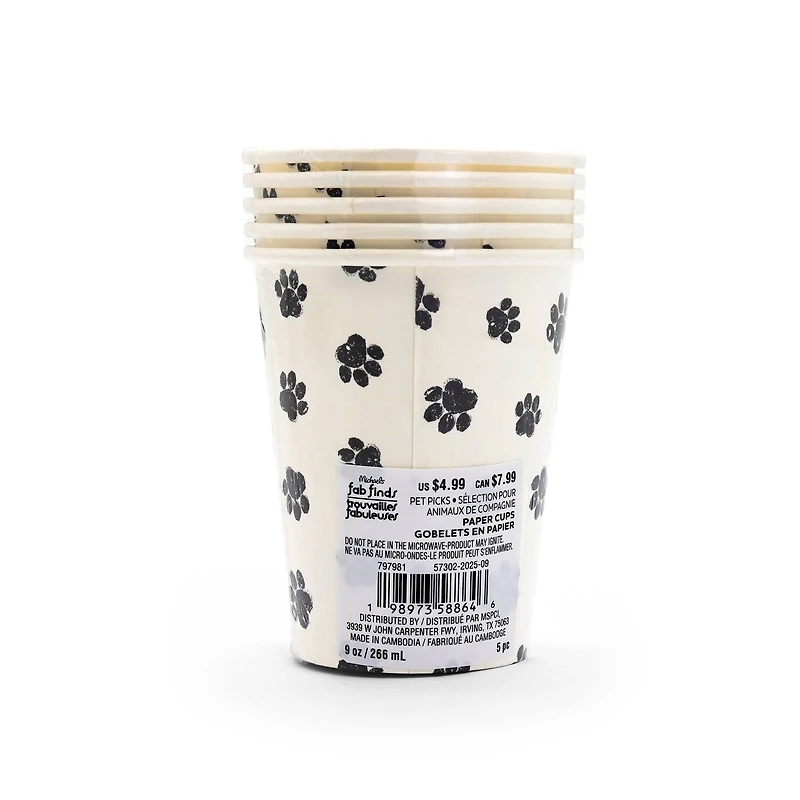 Assorted Pet Picks 9oz. Pet Party Paper Cups, 5pc. by Fab Finds