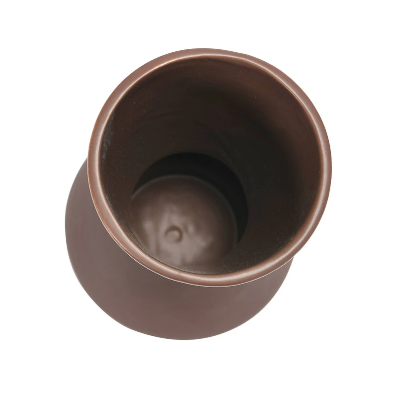 Hello Honey® 8" Eggplant Hourglass Shaped Stoneware Vase