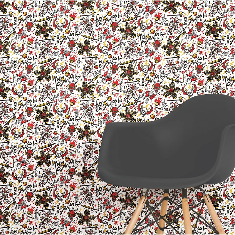 RoomMates Stranger Things Hellfire Club Red Peel & Stick Wallpaper