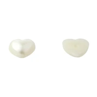 7.4mm Ivory AB Flatback Plastic Pearl Hearts, 300ct. by Bead Landing™
