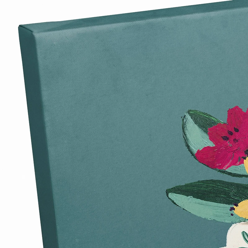 Floral Mugs Canvas Wall Art