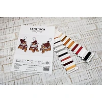 Letistitch Christmas Tigers Toys Set Plastic Canvas Counted Cross Stitch Kit