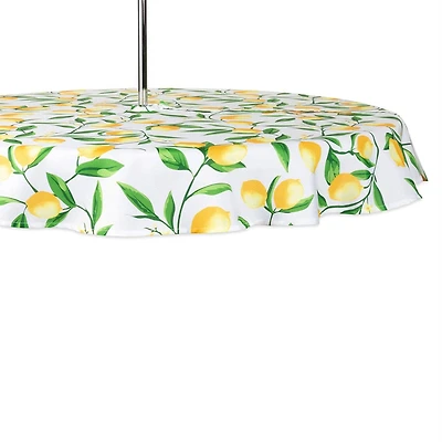 DII® 60" Lemon Bliss Print Outdoor Tablecloth with Zipper