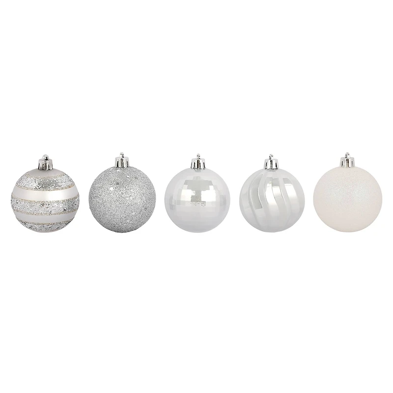 40 Pack 2" Silver Shatterproof Ball Ornaments by Ashland®