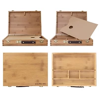 Pacific Arc 14" x 11" Bamboo Paint Box with Palette & 5 Compartments