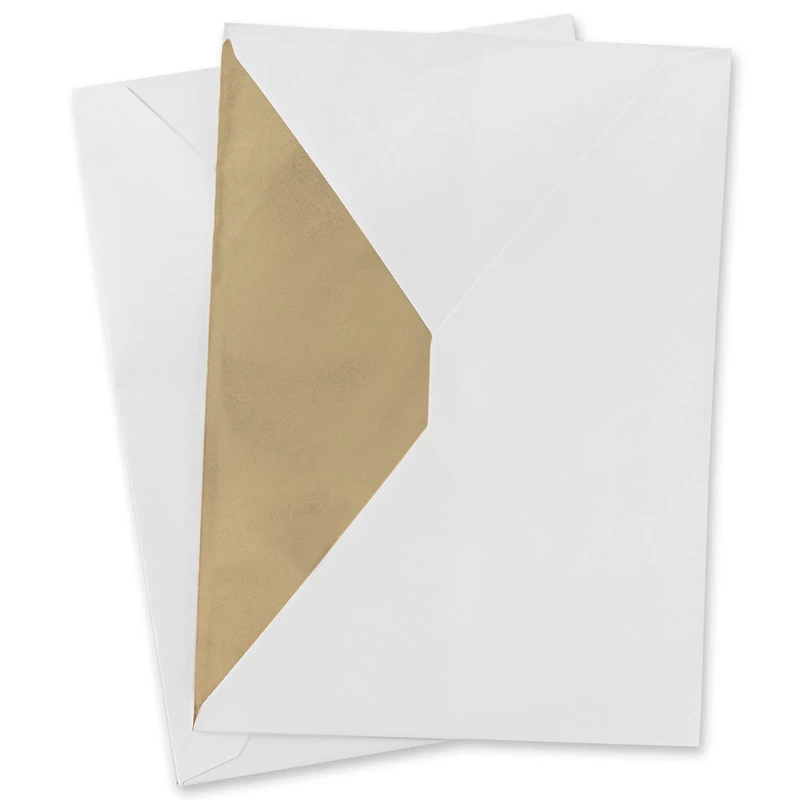 5.25" x 7.25" Gold Foil Lined Envelopes by Recollections™, 10ct.