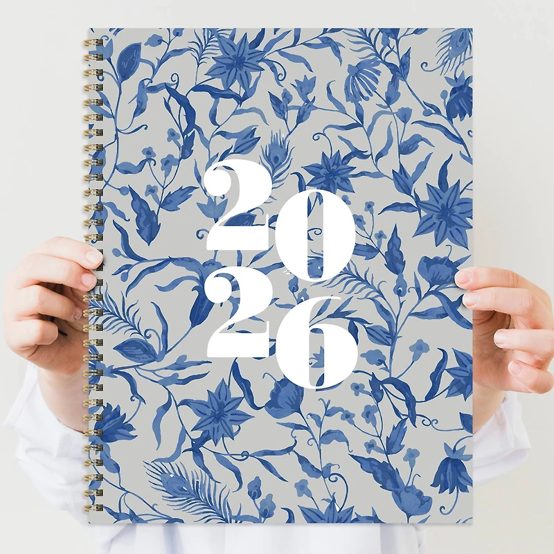 2026 Tres Belle Blue Large Weekly Monthly Planner