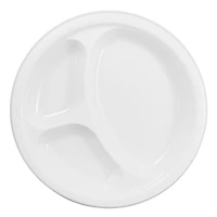 JAM Paper 10.25" Divided Plastic Party Plates