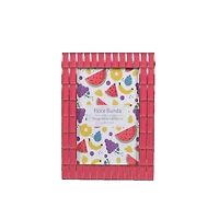 Flora Bunda 4" x 6" Double Brick Wall Zinc Alloy Picture Frame