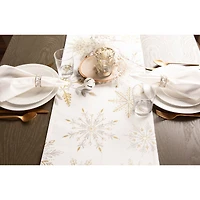DII® 72'' Snowflake Sparkle Printed Table Runner