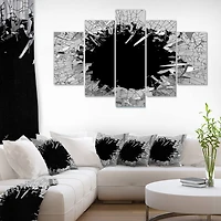 Designart - Contemporary Broken Wall 3D Design - Contemporary Canvas Wall Art