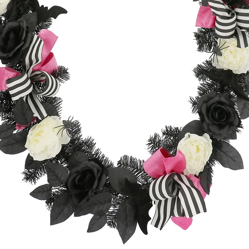 6ft. Black Rose & White Peony Garland by Ashland®