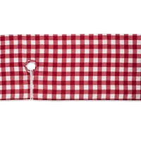 Red Check Outdoor Table Runner With Zipper 14" x 108"