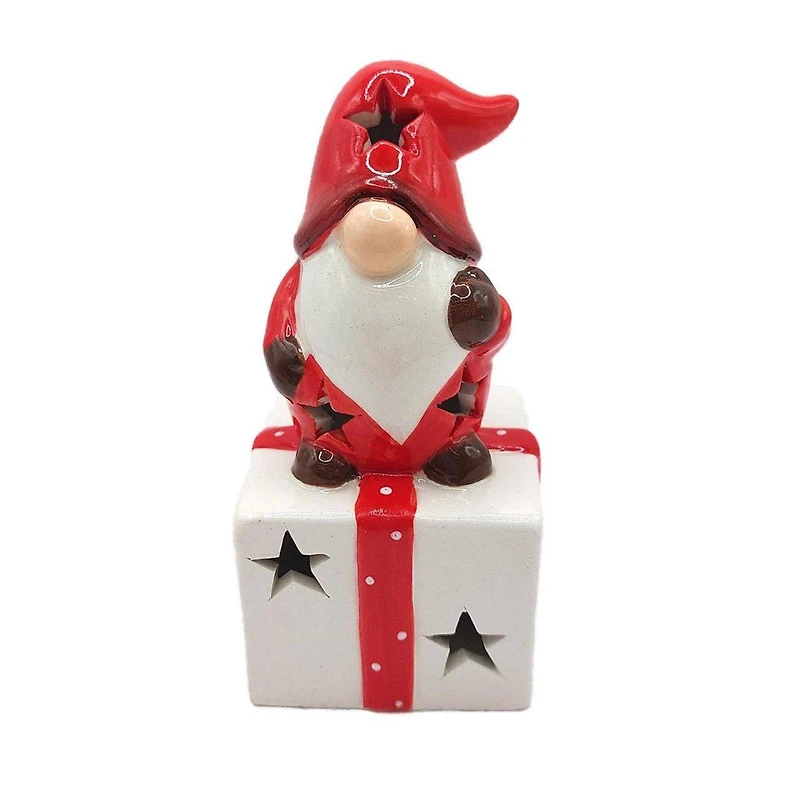 Wizardi 12" Ceramic Gnome Christmas Ornament