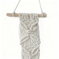 37.5" Natural White Macramé Plant Hanger by Ashland®