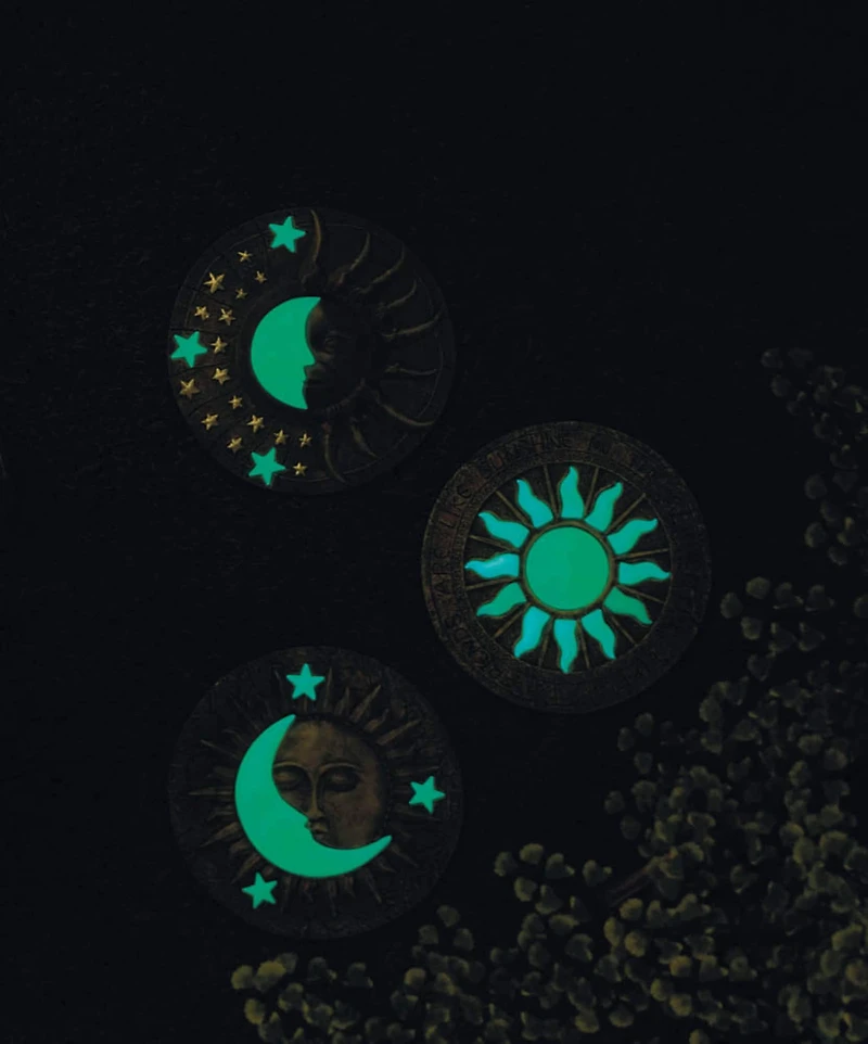 10.5" Celestial Glow-In-Dark Outdoor Stepping Stone
