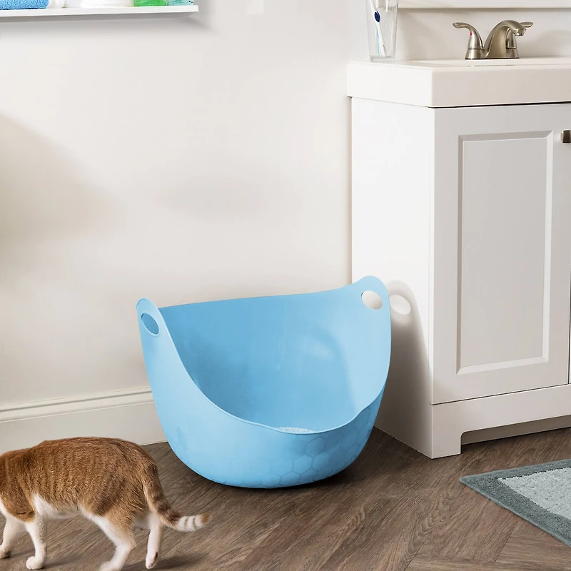 IRIS® Blue Flexi Cat Litter Pan with Handle