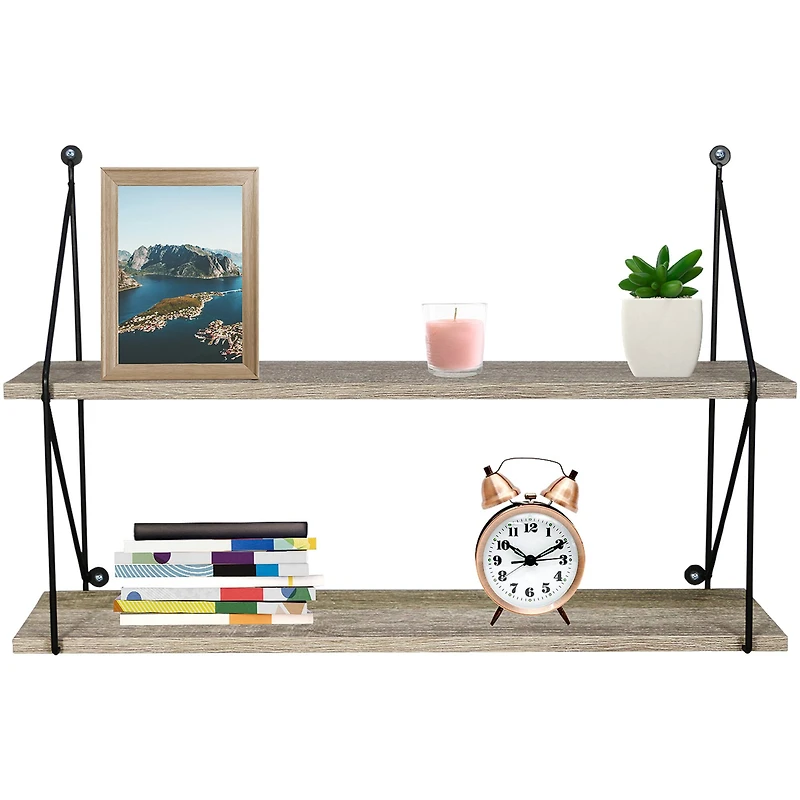 Sorbus 23.6" Double Tier Floating Shelf