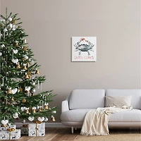 Stupell Industries Santa Claws Holiday Crab Canvas Wall Art