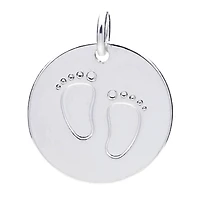 Silver Plated Footprints Charm by Bead Landing™