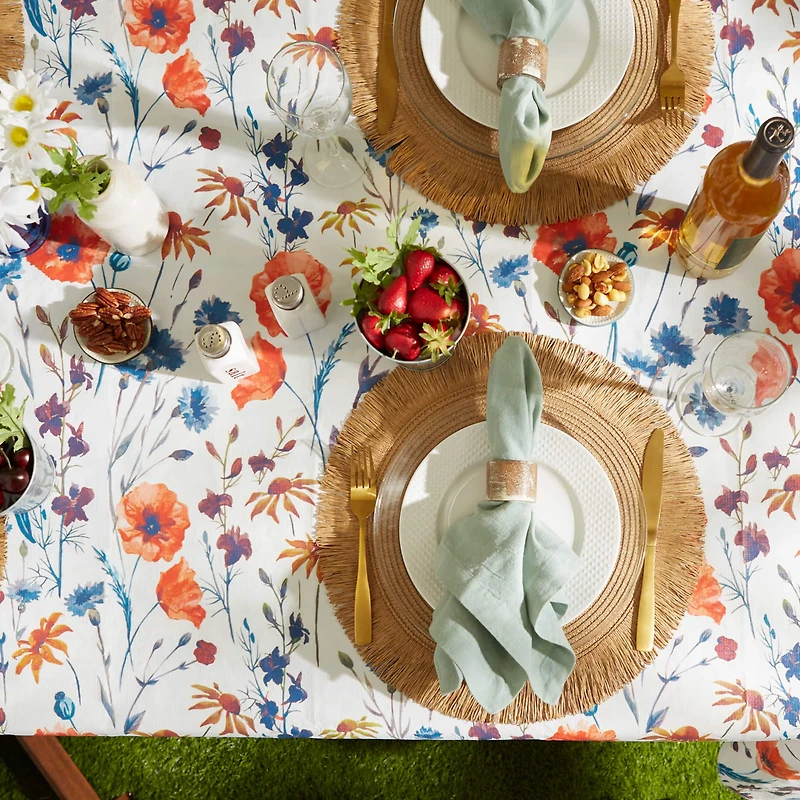 Spring Garden Vinyl Tablecloth 60" x 102"