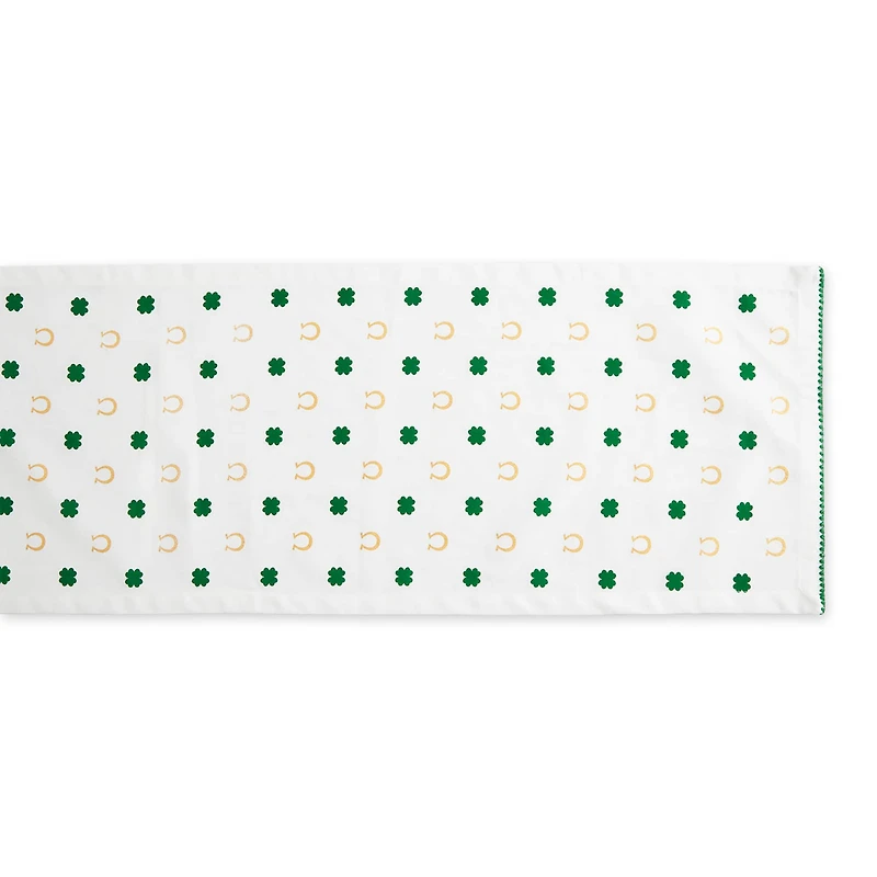 DII® 72" Clover Horseshoe Printed Table Runner