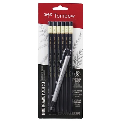 Tombow Mono Drawing 6 Pencil Set With Eraser