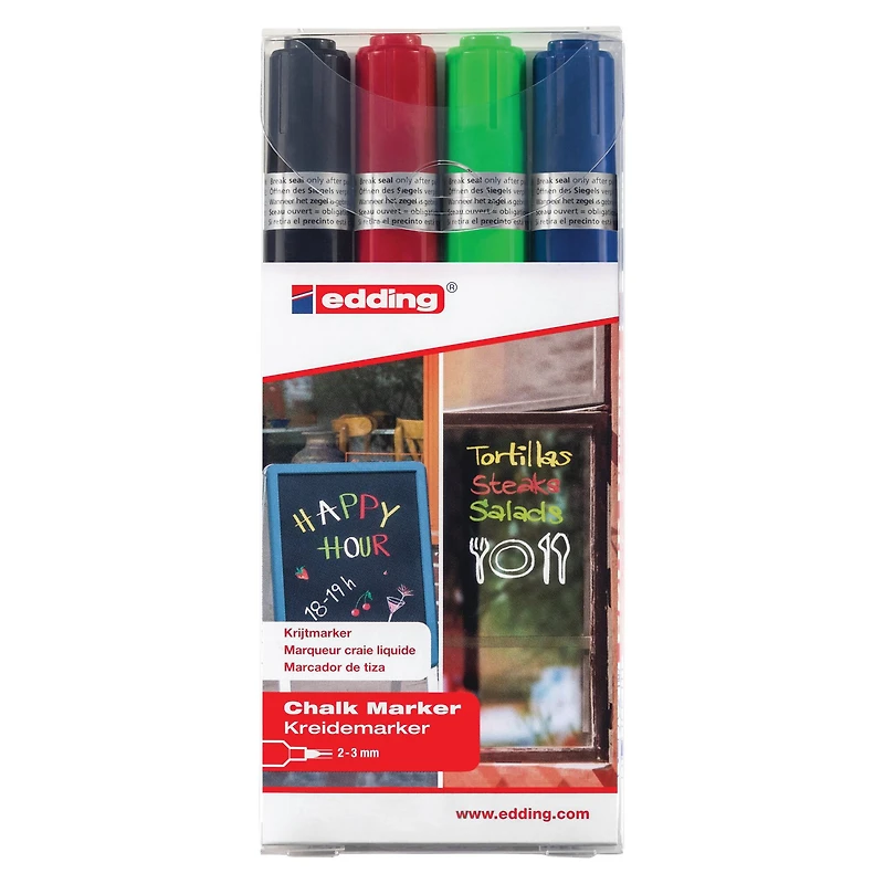 edding® 4095 Chalk Markers Set, 4ct.