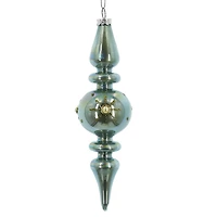 6.5" Iridescent Light Blue Glass Finial Ornament by Ashland®