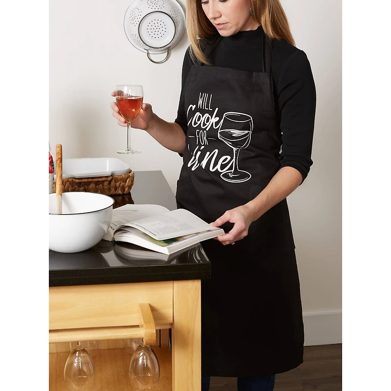 DII® Will Cook For Wine Chef Apron