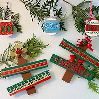 Gwen Studios 7/8" x 3yd. Die Cut Gingerbread Man Christmas Ribbon