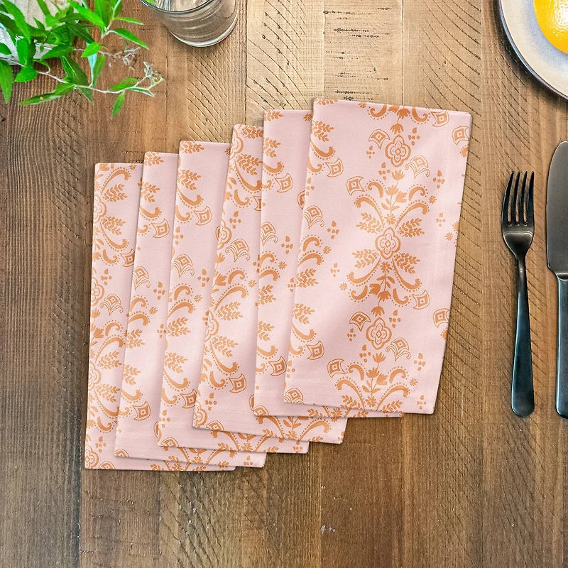 Floral Crest Cotton Twill Napkin