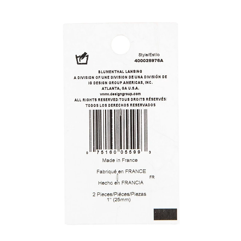 Spectrum Warm 1" Orange Flower Buttons, 2ct.