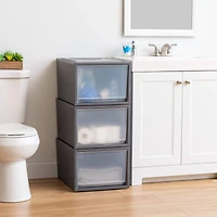 Iris® Gray Deep Box Chest Drawer, 3 Pack