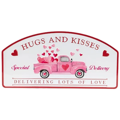 18" Hugs and Kisses Valentine's Day Wall Sign