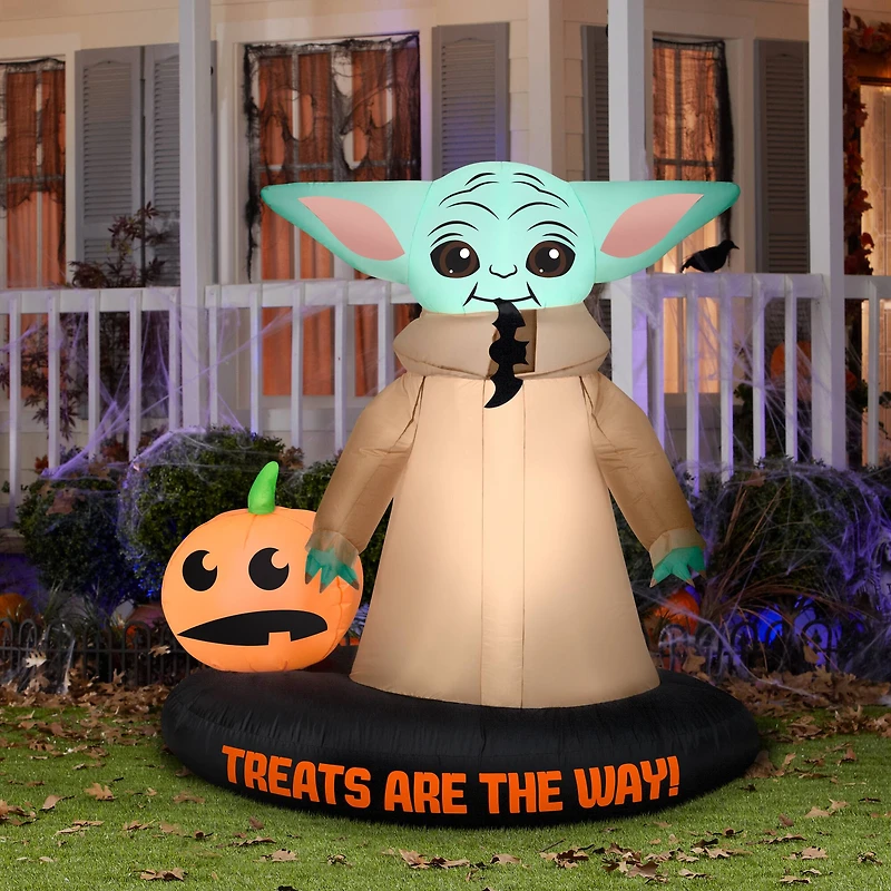 5.5ft. Airblown® Inflatable Halloween Star Wars The Child with Jack-O-Lantern