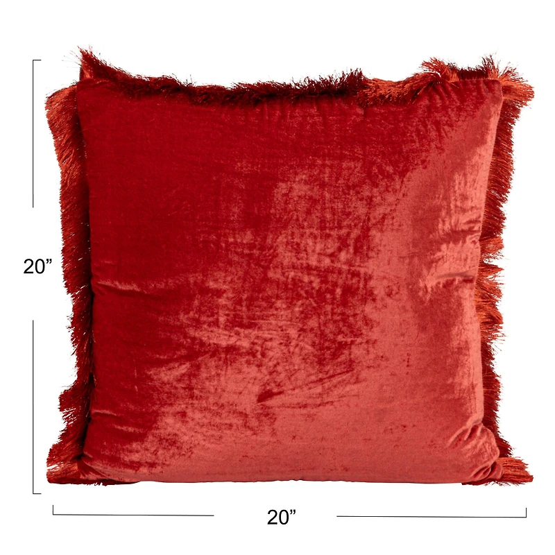 Hello Honey® 20" x 20" Berry Bliss Eyelash Fringe Pillow