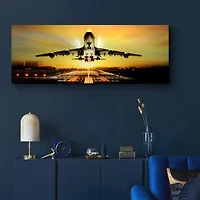 48" Airplane Take Off Glossy Lacquer Wall Art