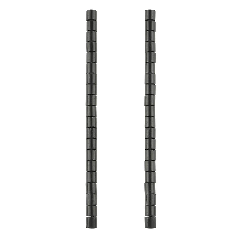 Black Jasper Tube Beads, 6mm by Bead Landing™