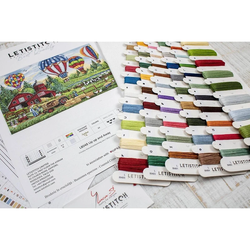 Letistitch Up Up and Away Counted Cross Stitch Kit