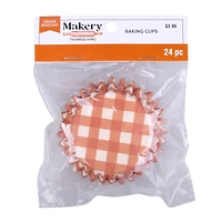 Plaid Pumpkin Baking Cups, 24ct. by Makery™