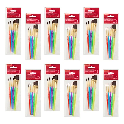 12 Packs: 5 ct. (60 total) All-Purpose Brush Set by Craft Smart®